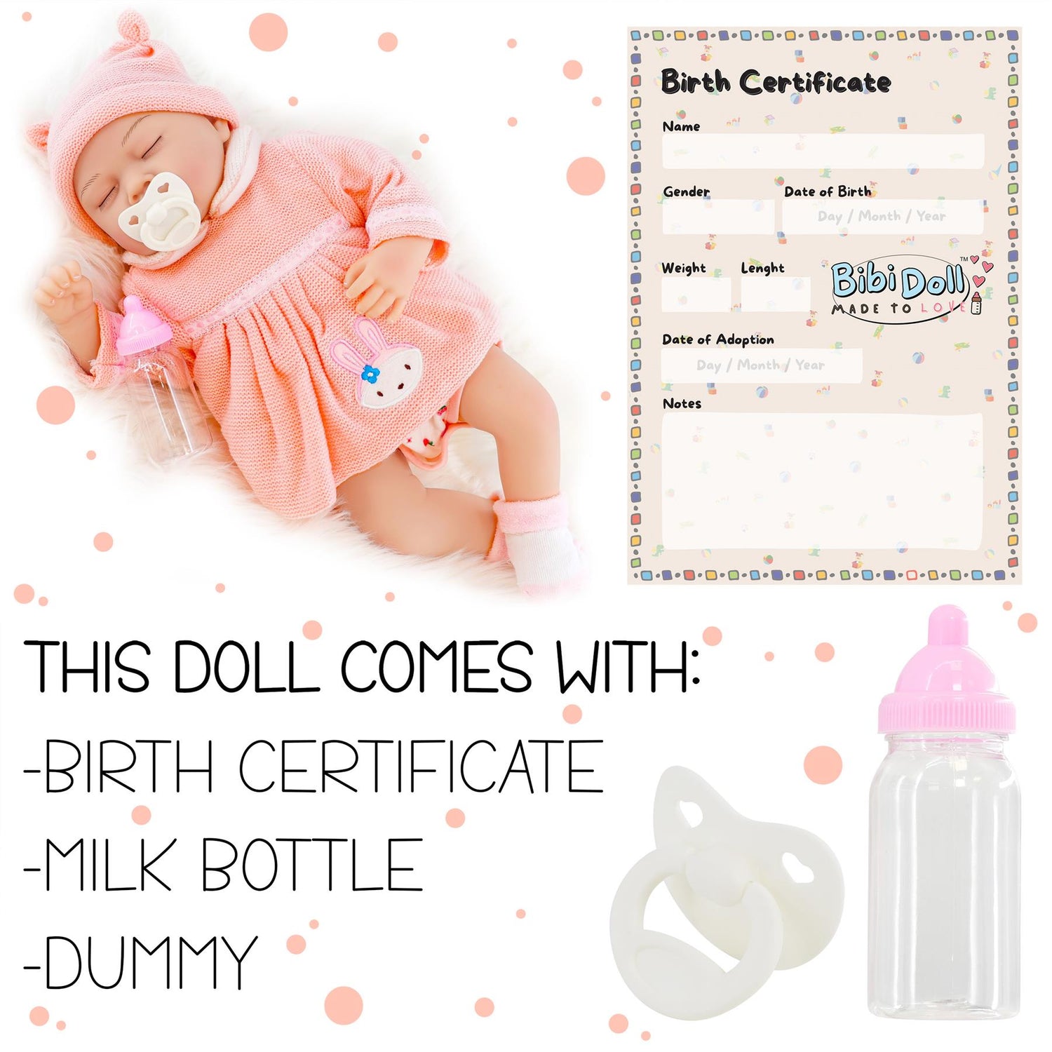 BiBi Doll Reborn Sleeping Girl "Rose" (50 cm / 20") by BiBi Doll - UKBuyZone