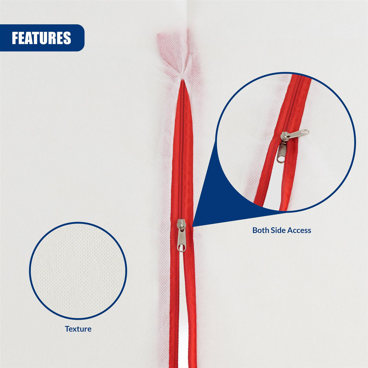 Door Dust Sheet with Zip 220x120cm by GEEZY - UKBuyZone