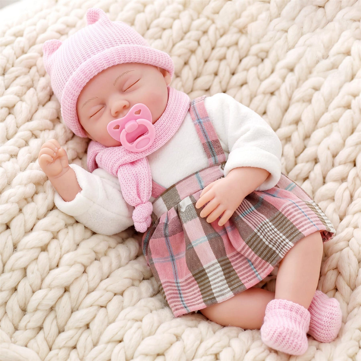 BiBi Baby Doll - Pink Tartan (45 cm / 18")