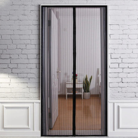 Magnetic Insect Door Screen Black by GEEZY - UKBuyZone