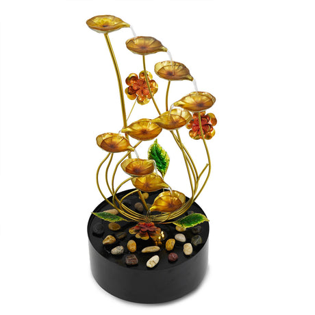 Metal Spiral Water Feature Outdoor With LED by GEEZY - UKBuyZone