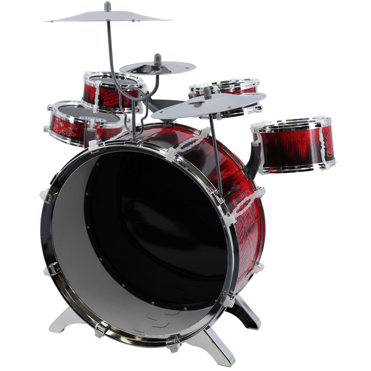 Kids 10 Piece Drum Kit With Stool