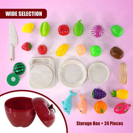 Fruit Cutting Toy Set with Storage Case by The Magic Toy Shop - UKBuyZone