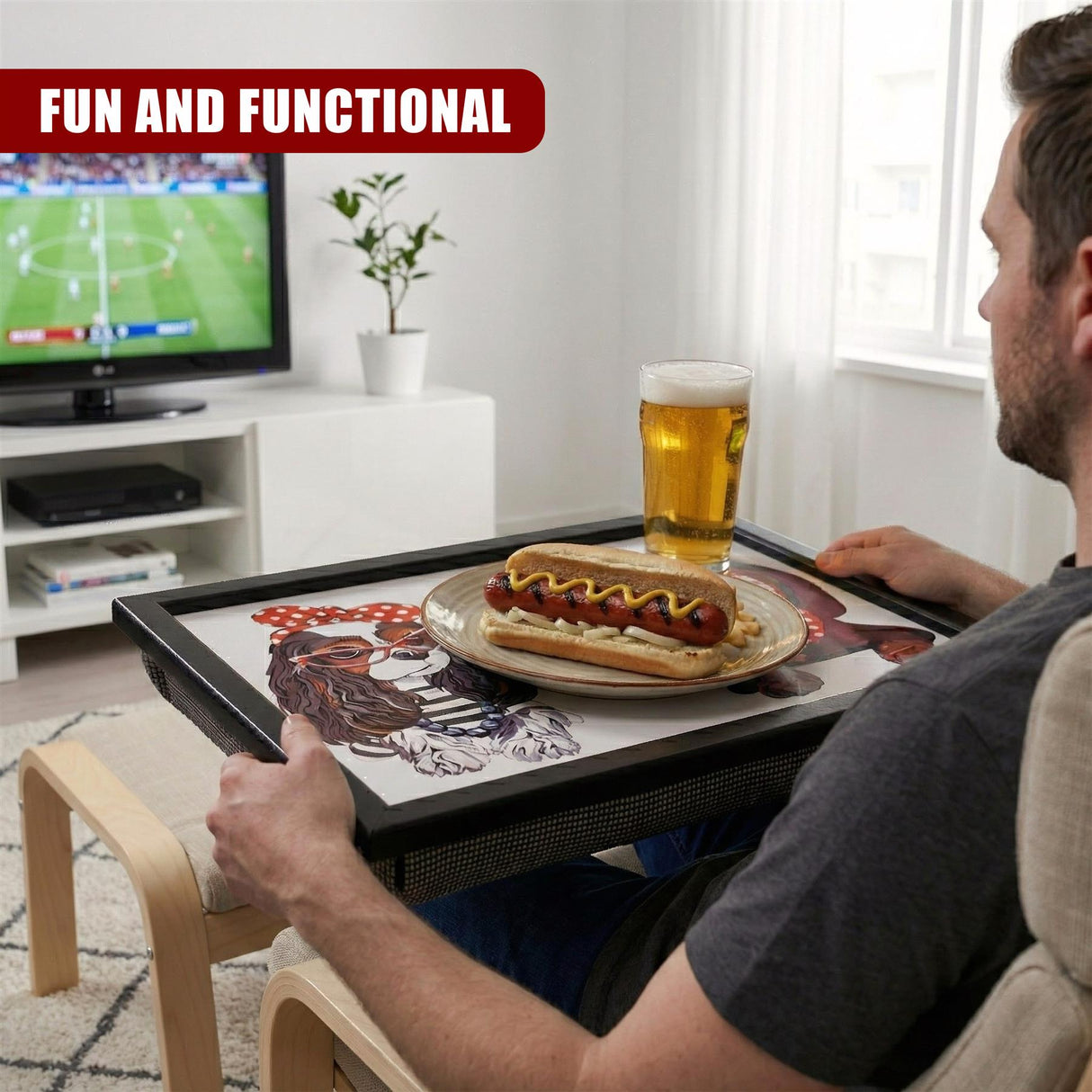 Keep Calm Lap Tray With Bean Bag Cushion