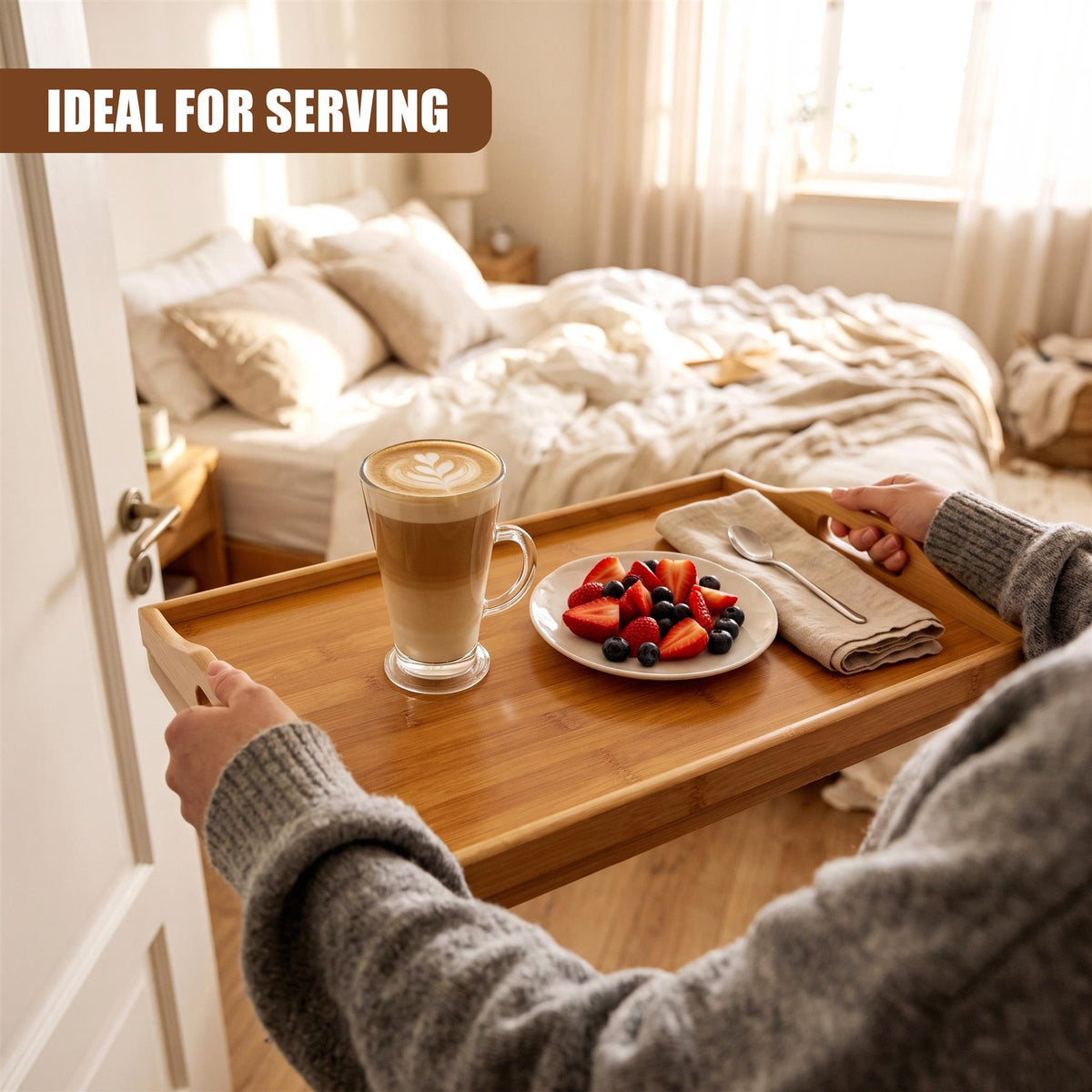 Wooden Bed Tray Table