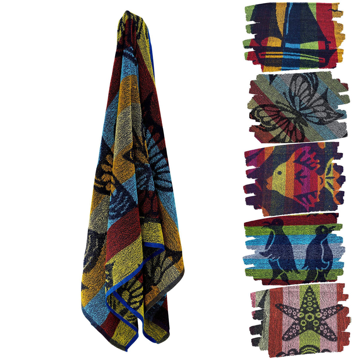 Large Multicoloured Beach Towels by Geezy - UKBuyZone