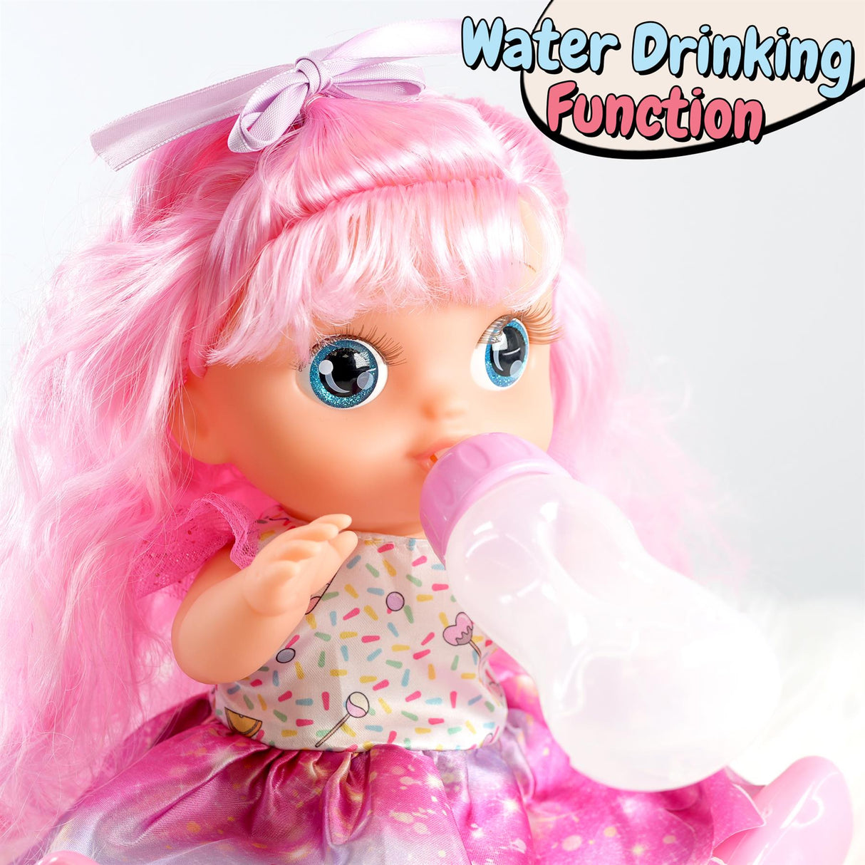 Doll With Big Eyes And Drinking & Wet Functions by BiBi Doll - UKBuyZone
