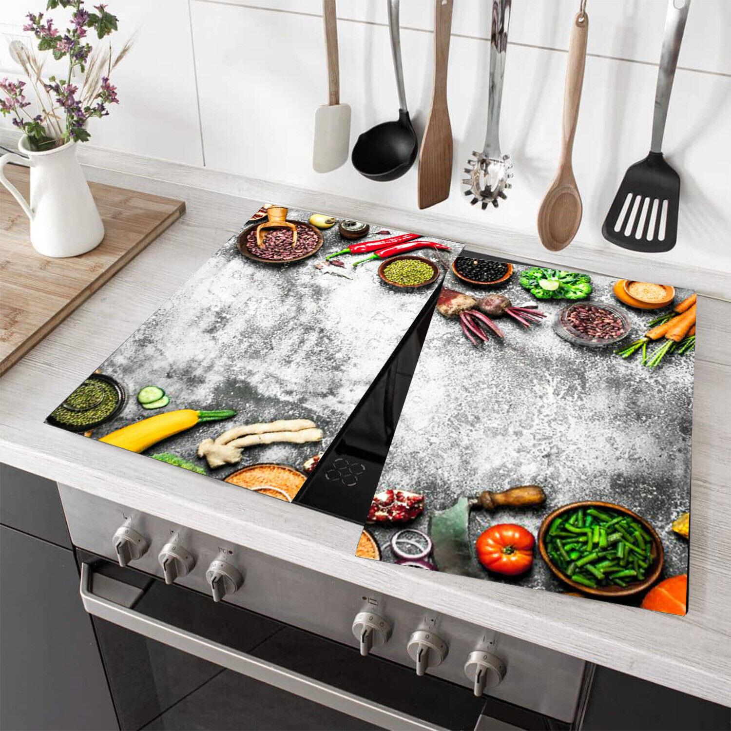 Glass Cutting Boards with Veggies Design by Geezy - UKBuyZone