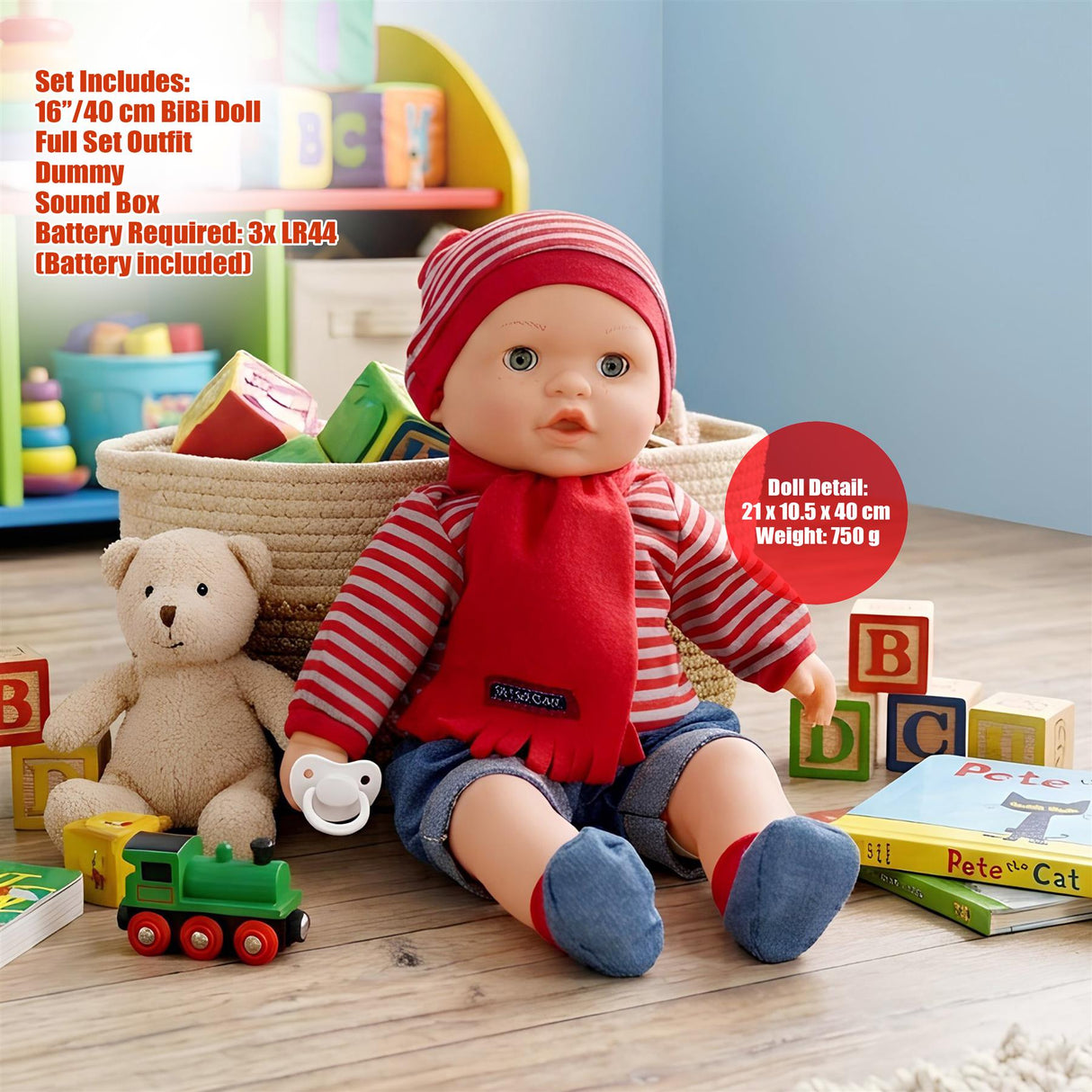 BiBi Sleeping Boy Doll (40 cm / 16")
