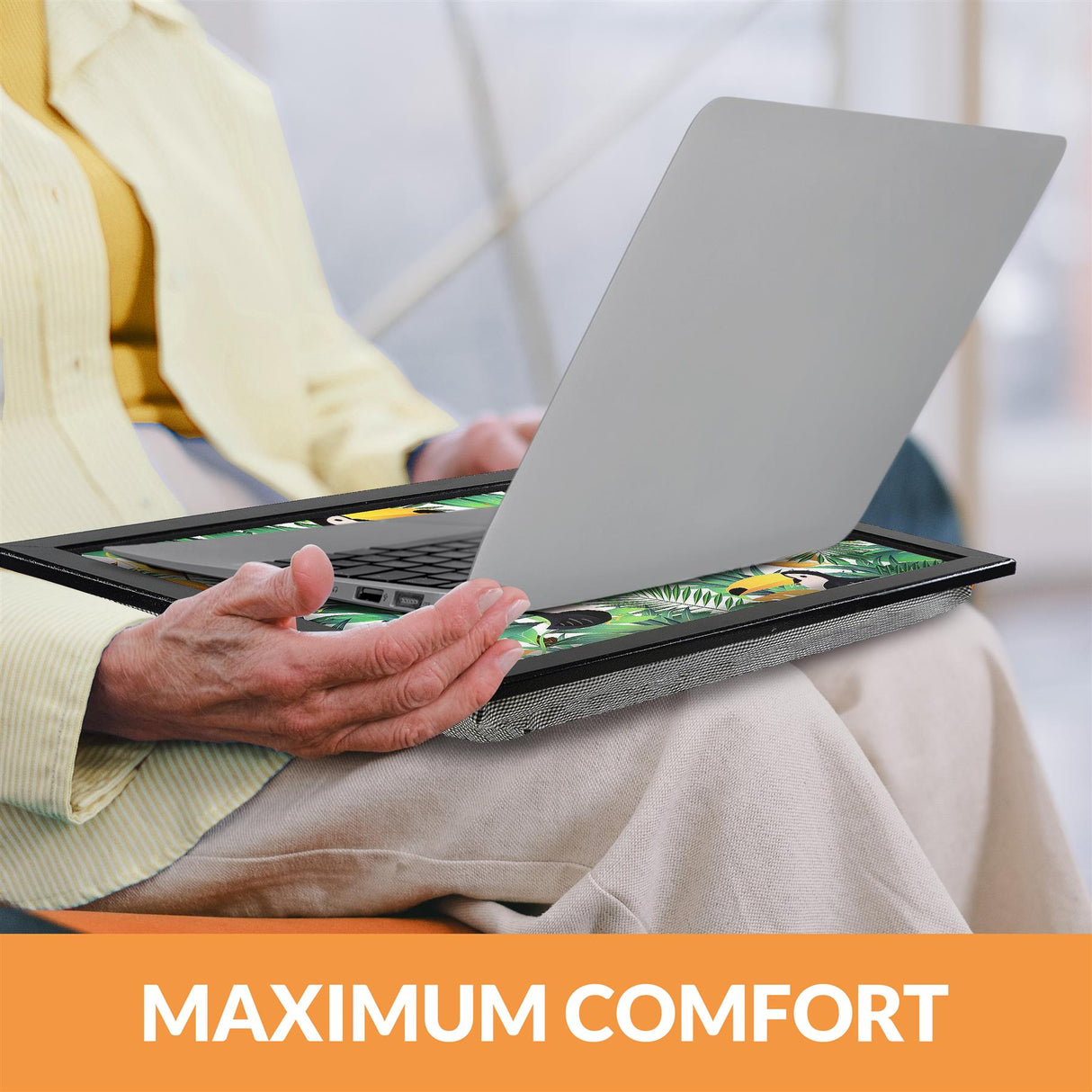 Tropical Lap Tray With Bean Bag Cushion by Geezy - UKBuyZone