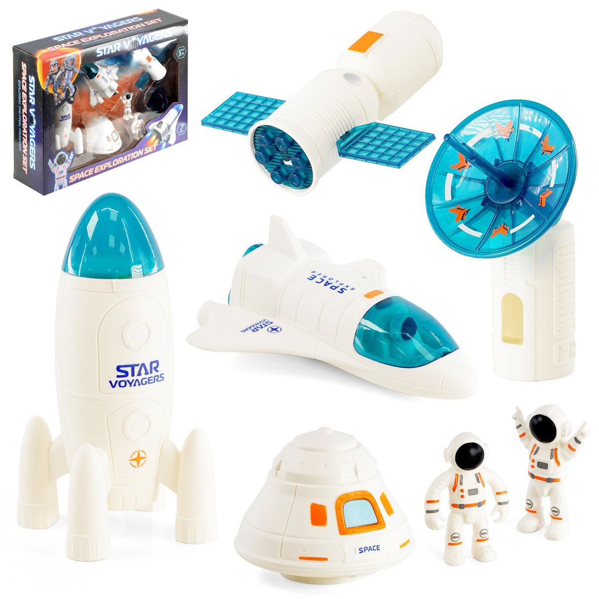 Space Exploration Set for Kids 7 Pcs by The Magic Toy Shop - UKBuyZone