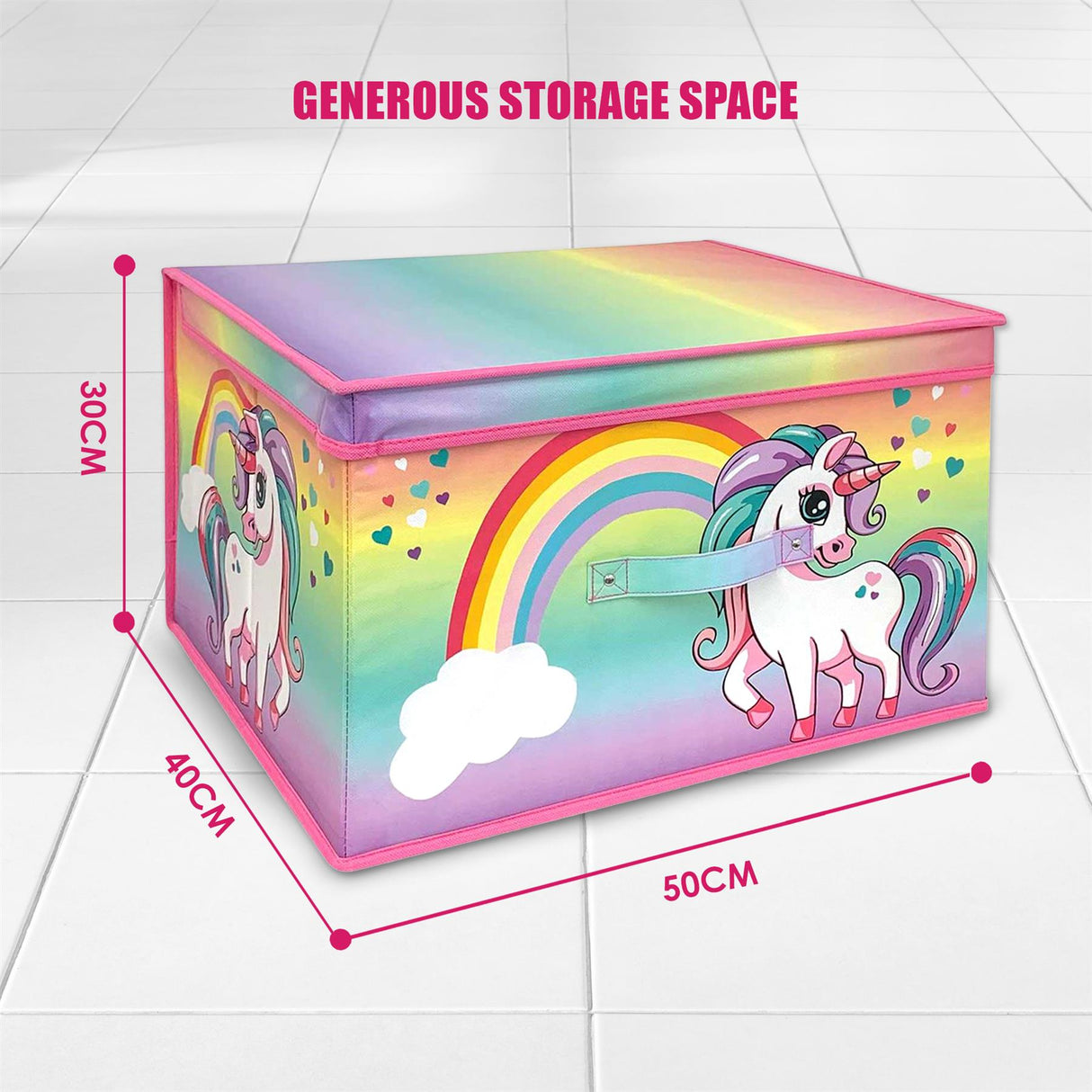 Rainbow Unicorn Storage Box by The Magic Toy Shop - UKBuyZone