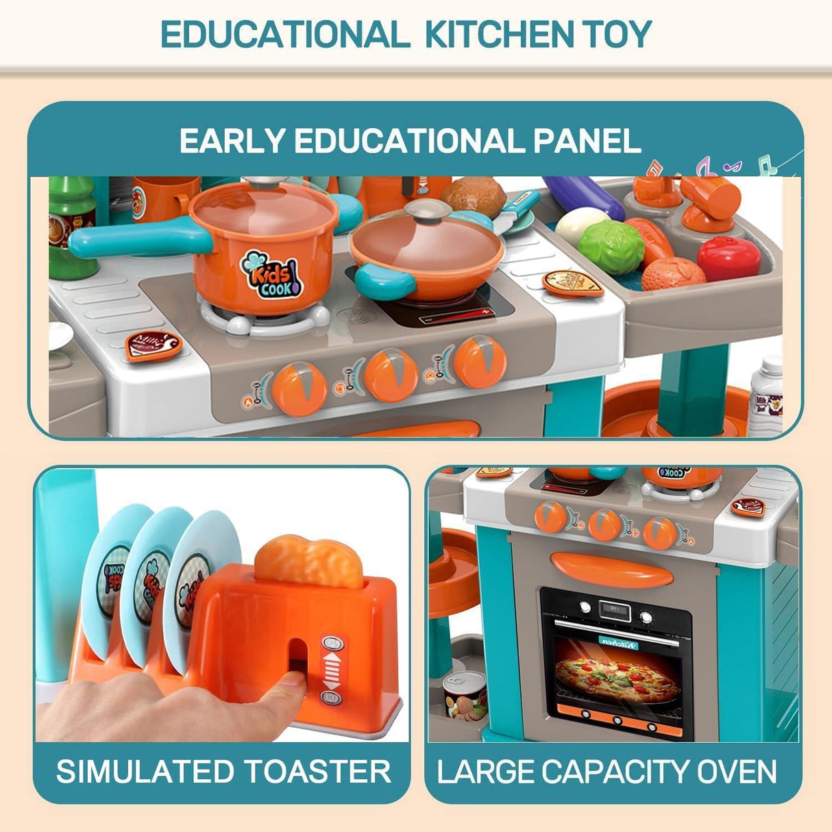 Kids Kitchen Play Set by The Magic Toy Shop - UKBuyZone