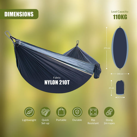 Travel Hammock with Carry Bag by GEEZY - UKBuyZone