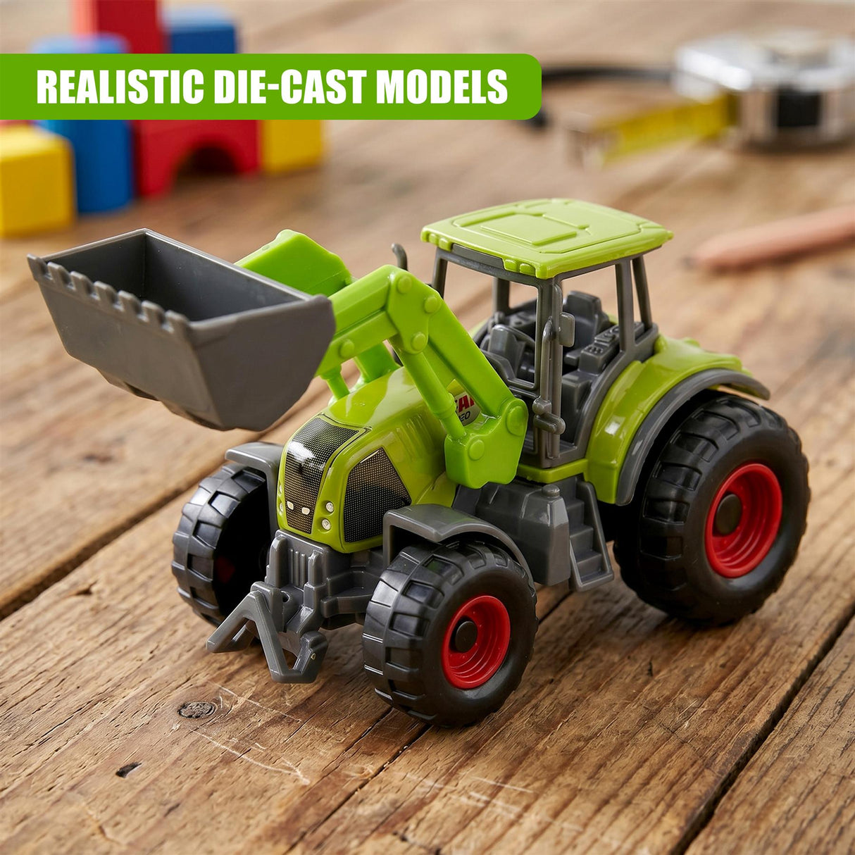 23 Piece Die Cast Farm Tractor & Animals Play Set