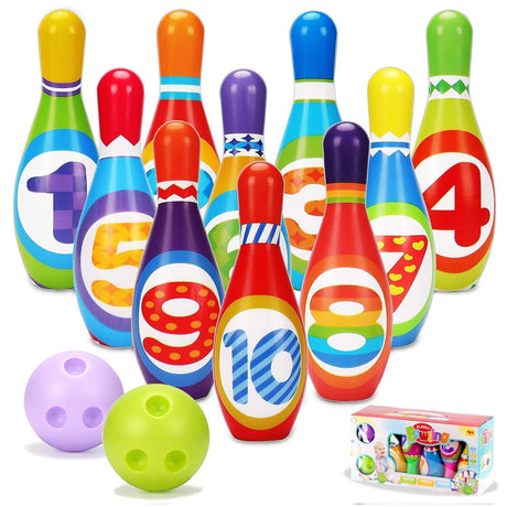 Kids Educational Bowling Play Set by The Magic Toy Shop - UKBuyZone