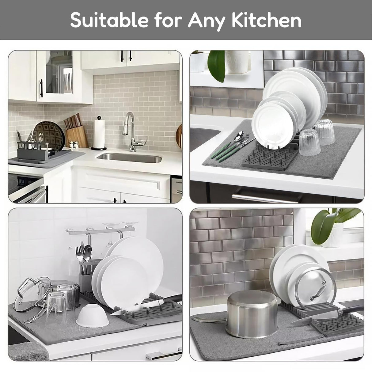 Microfibre Dish Drying Mat by GEEZY - UKBuyZone