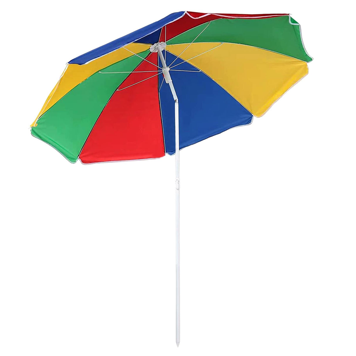 Multi-Coloured Beach Tilting Parasol 1.6M by The Magic Toy Shop - UKBuyZone