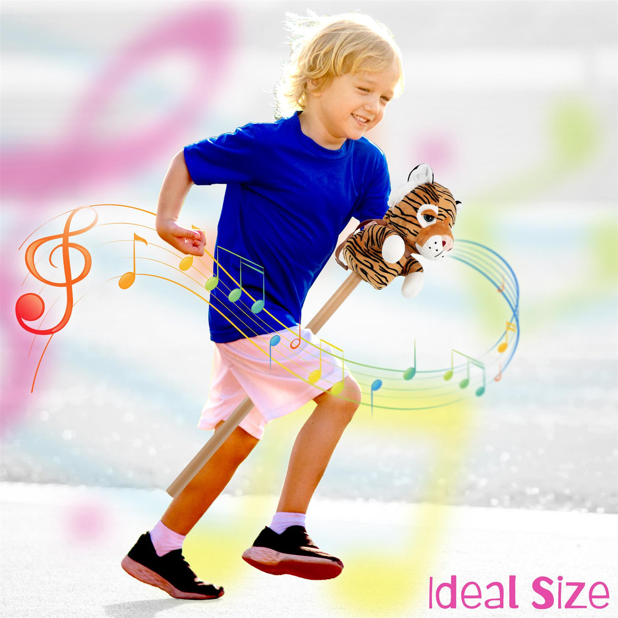 Kids Hobby Horse Toy Tiger with Sounds by The Magic Toy Shop - UKBuyZone