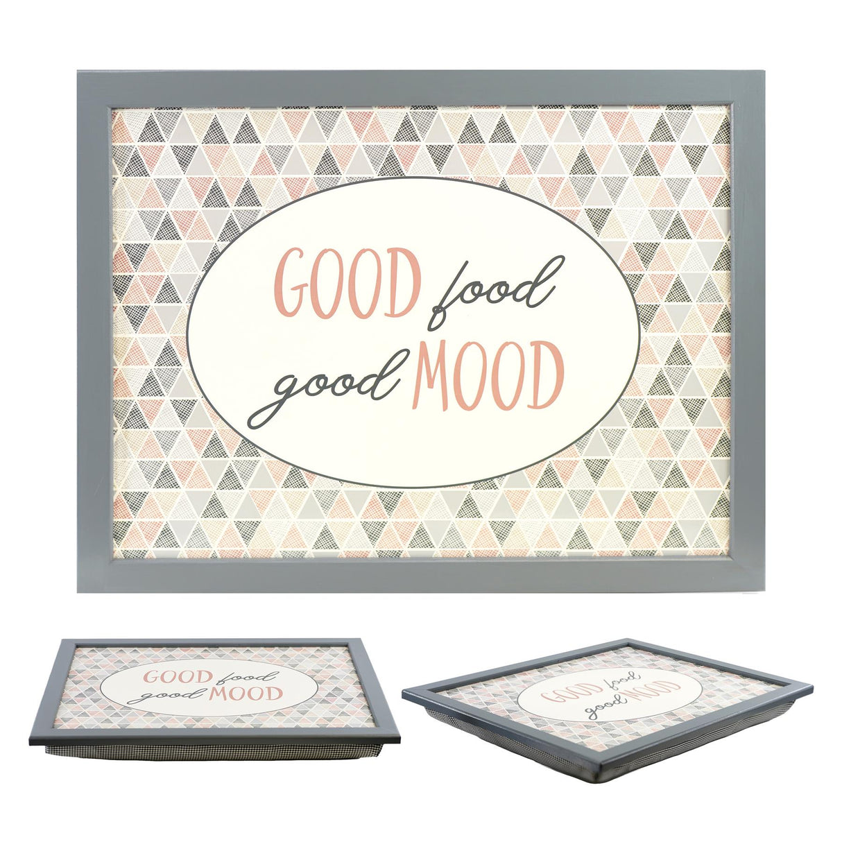 Good Food Good Mood Lap Tray With Bean Bag Cushion by Geezy - UKBuyZone