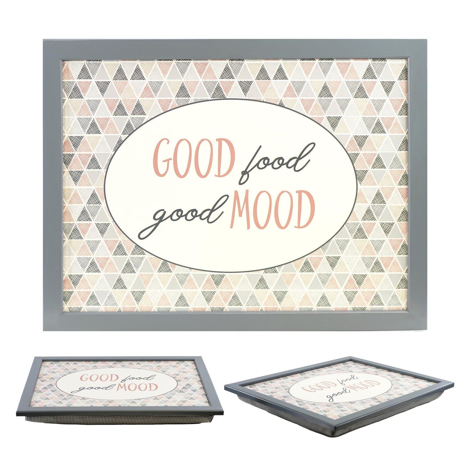 Good Food Good Mood Lap Tray With Bean Bag Cushion by Geezy - UKBuyZone