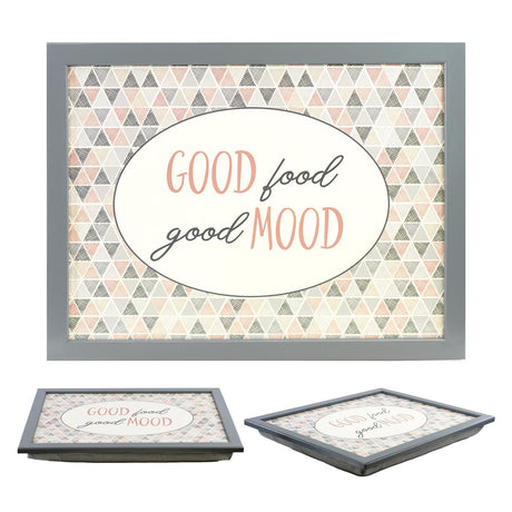 Good Food Good Mood Lap Tray With Bean Bag Cushion by Geezy - UKBuyZone