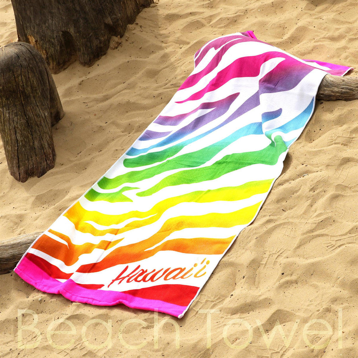 Beach Bath Towel Hawaii Design Microfibre Towel by GEEZY - UKBuyZone