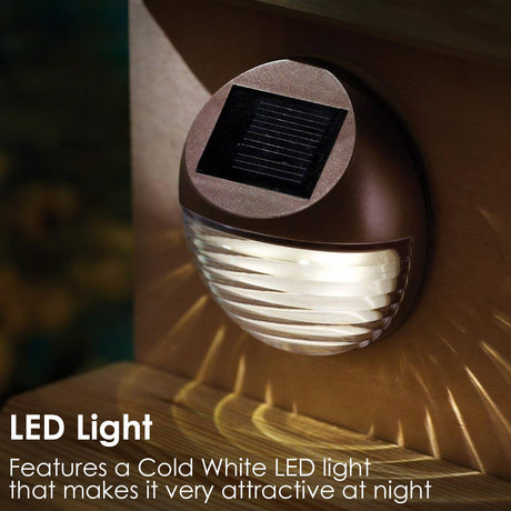 10 x Solar LED Fence Lights Bronze by GEEZY - UKBuyZone