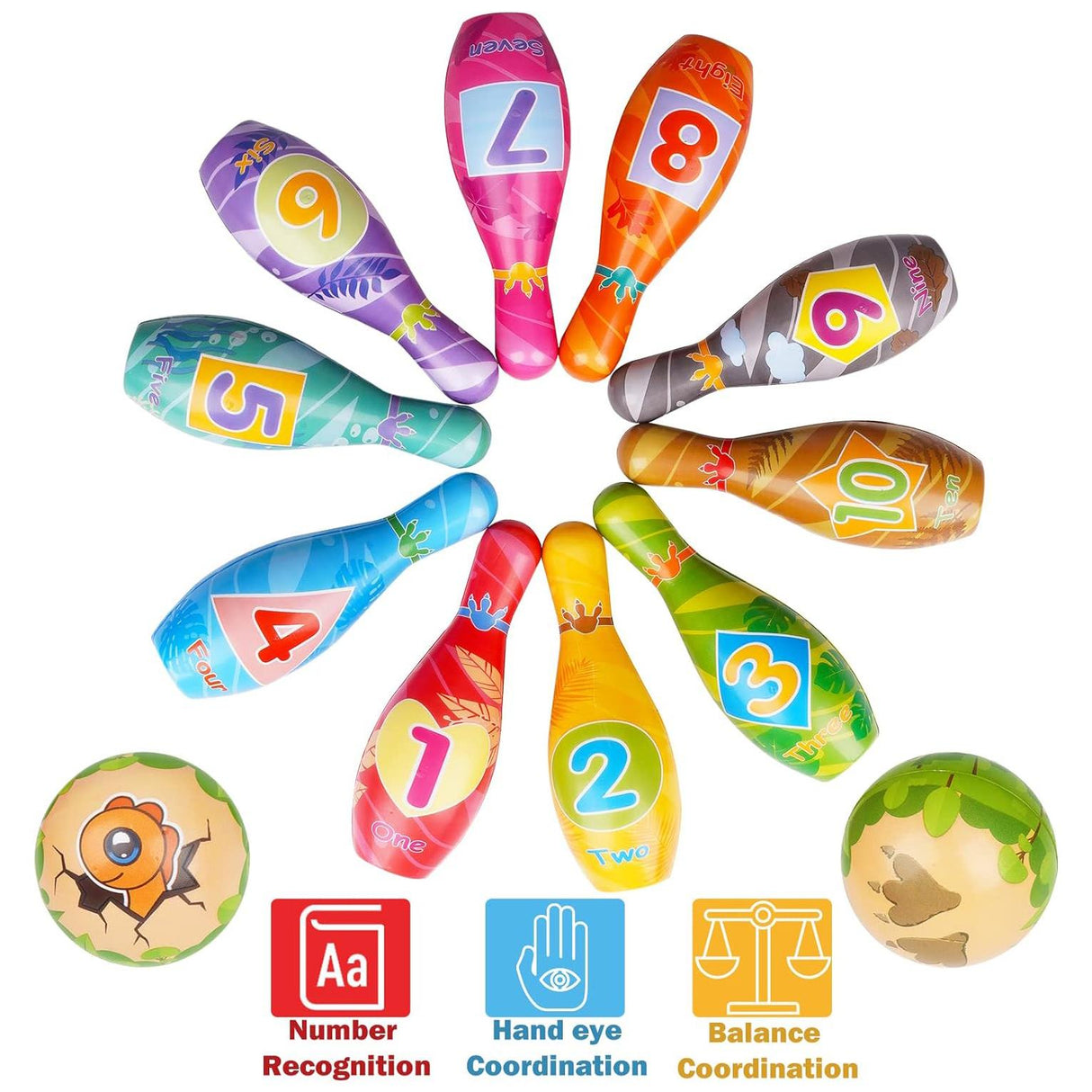 Soft Bowling Set For Kids by The Magic Toy Shop - UKBuyZone