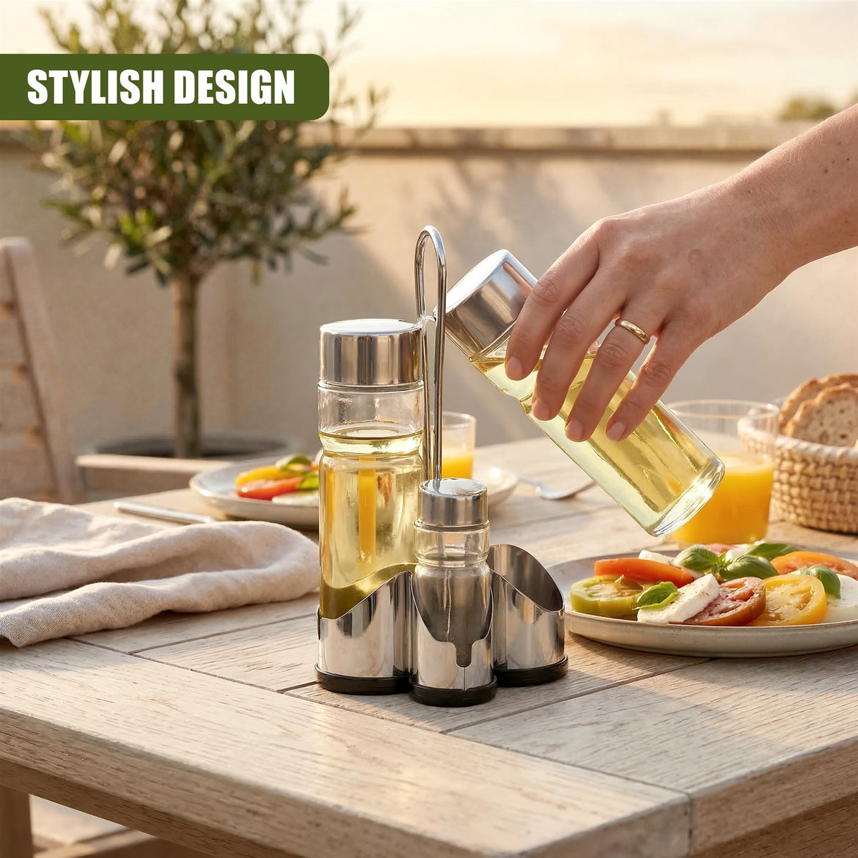 4 Piece Condiment Set