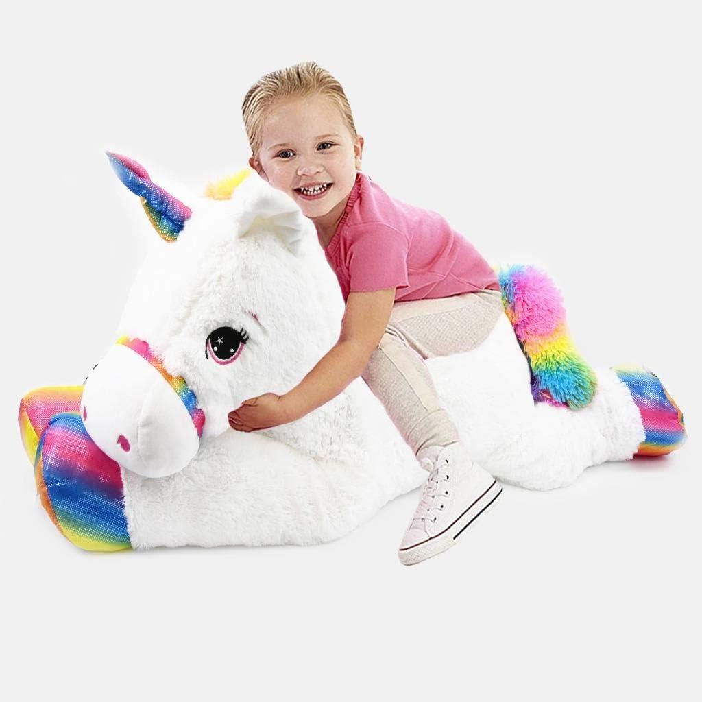 42" Giant Lying Soft Stuffed Unicorn by The Magic Toy Shop - UKBuyZone