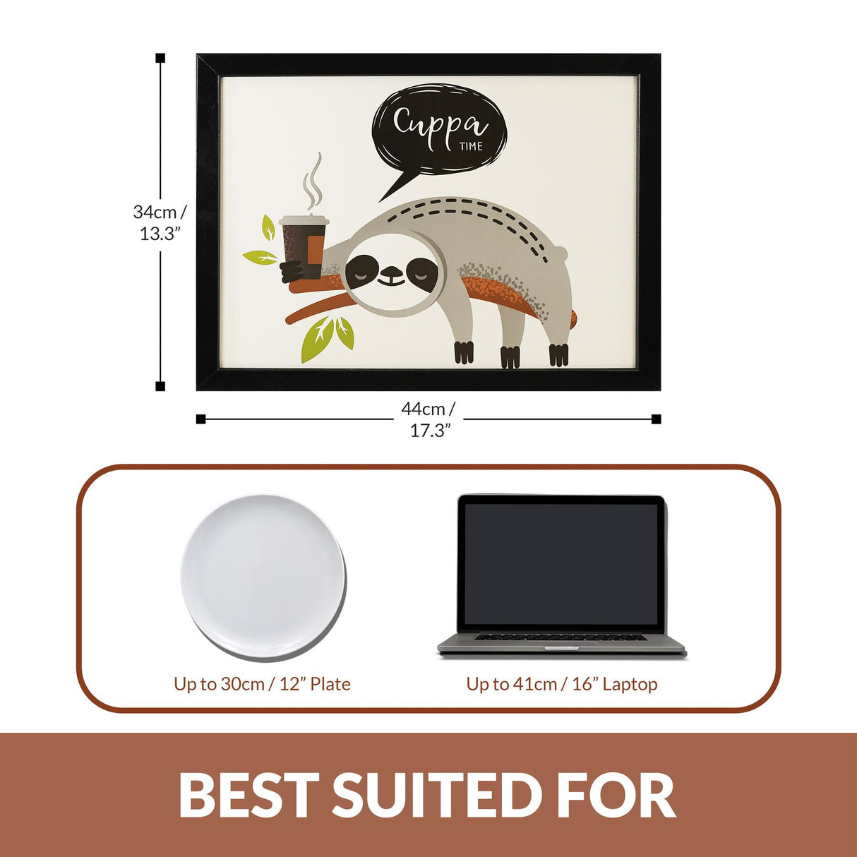 Lap Tray With Bean Bag Cushion (Sloth) by Geezy - UKBuyZone