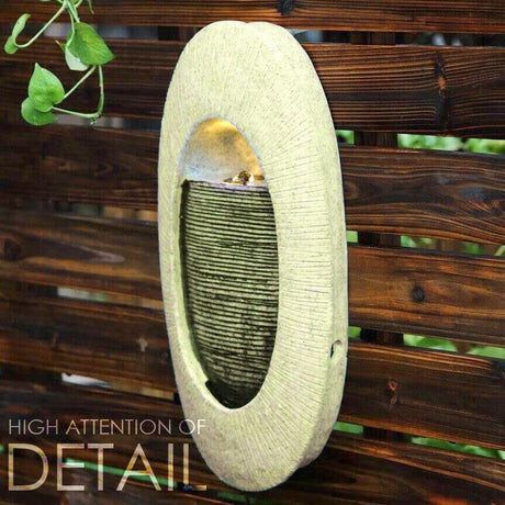 Wall Design Water Feature Outdoor With LED by GEEZY - UKBuyZone