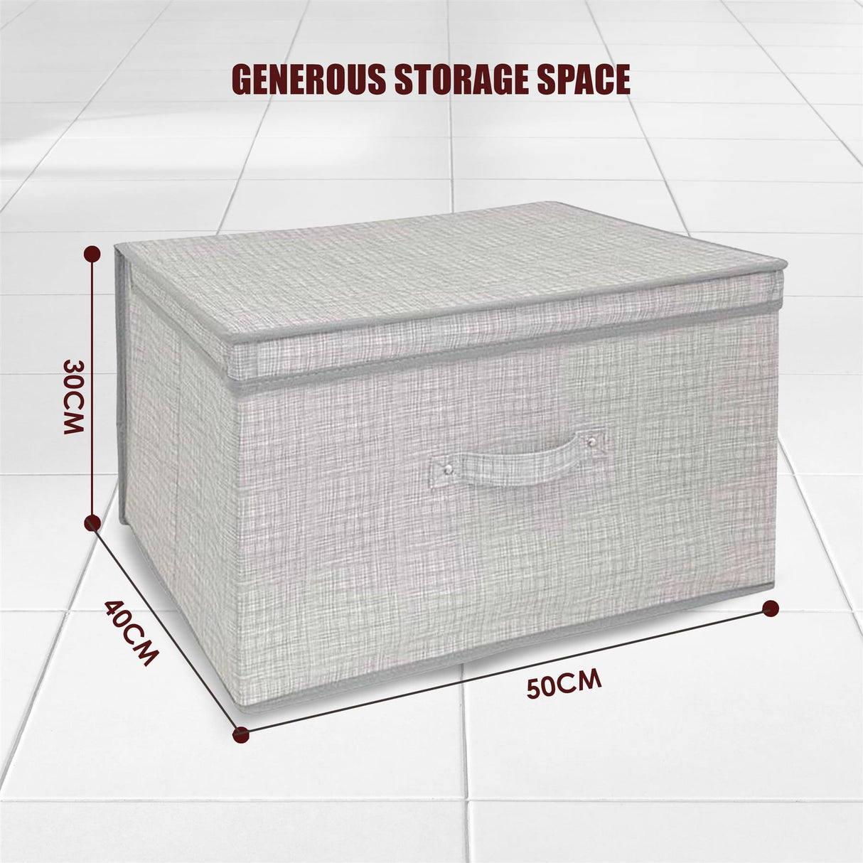 Linen Grey Large Storage Box by The Magic Toy Shop - UKBuyZone