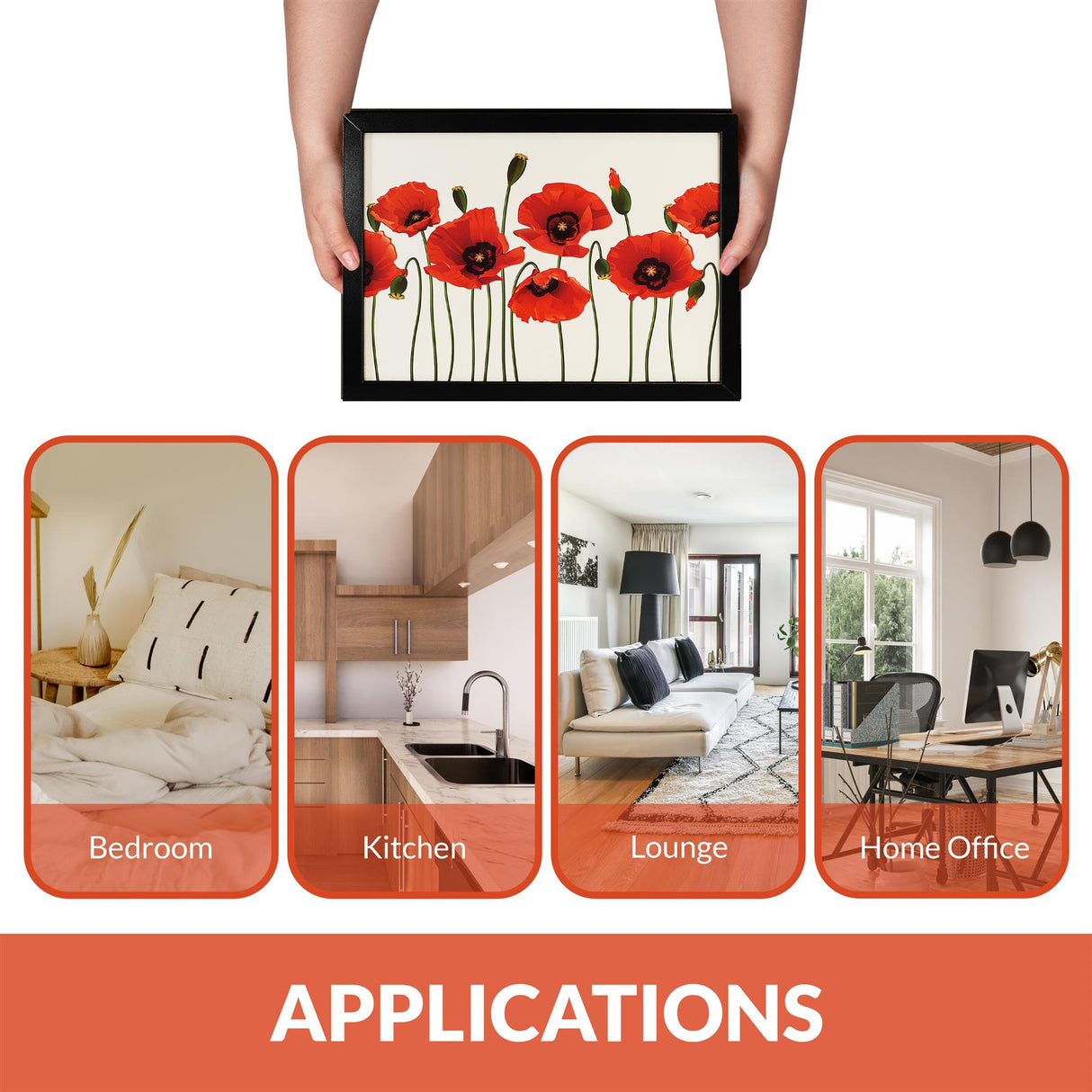 Lap Tray With Bean Bag Cushion (Poppies) by Geezy - UKBuyZone