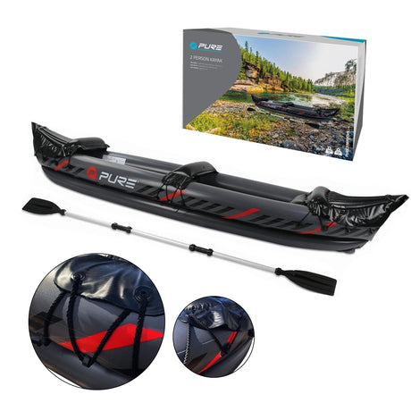 2 Person Inflatable Kayak with Accessories by Geezy - UKBuyZone