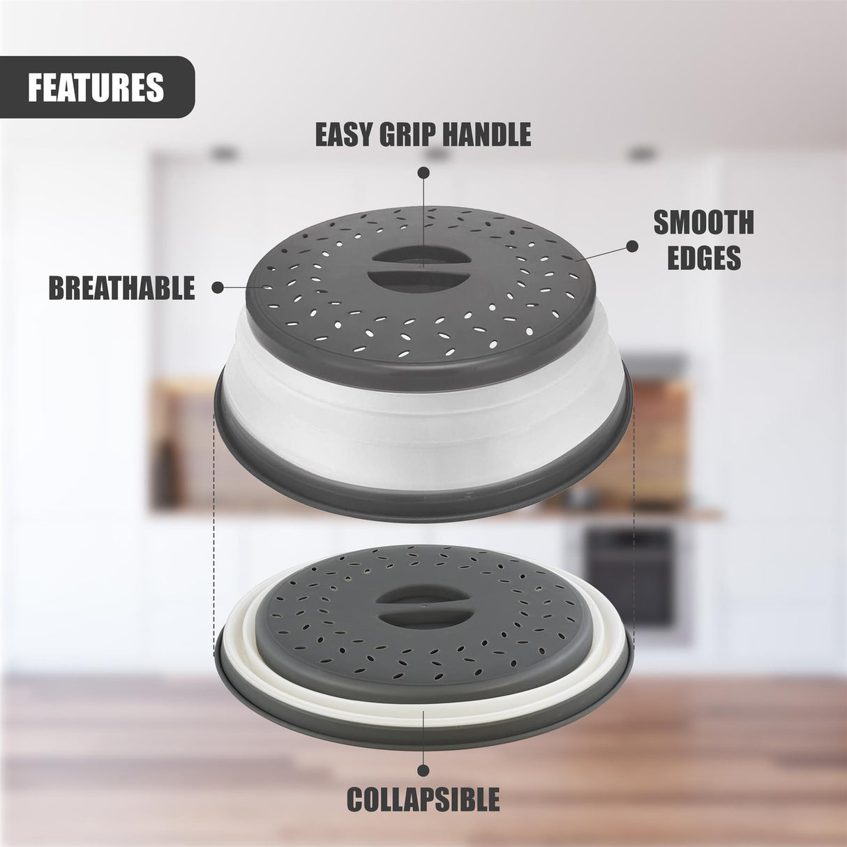 Collapsible Microwave Cover by GEEZY - UKBuyZone