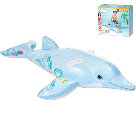 Dolphin Ride On Swimming Pool Float by Intex - UKBuyZone