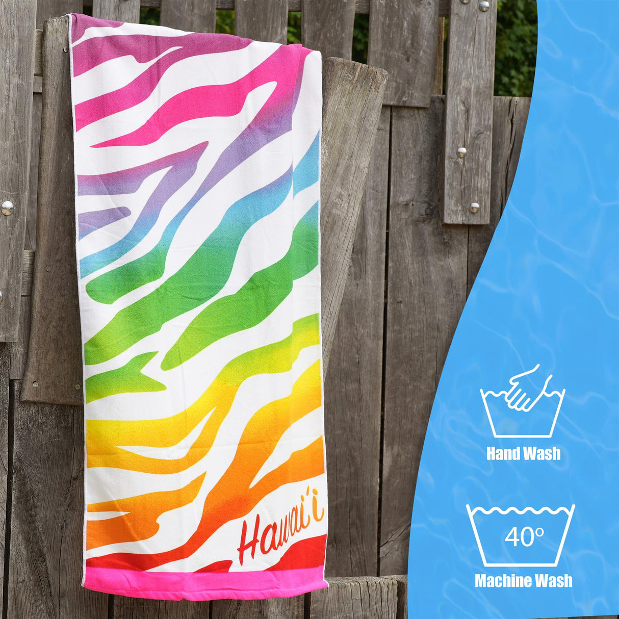 Beach Bath Towel Hawaii Design Microfibre Towel by GEEZY - UKBuyZone