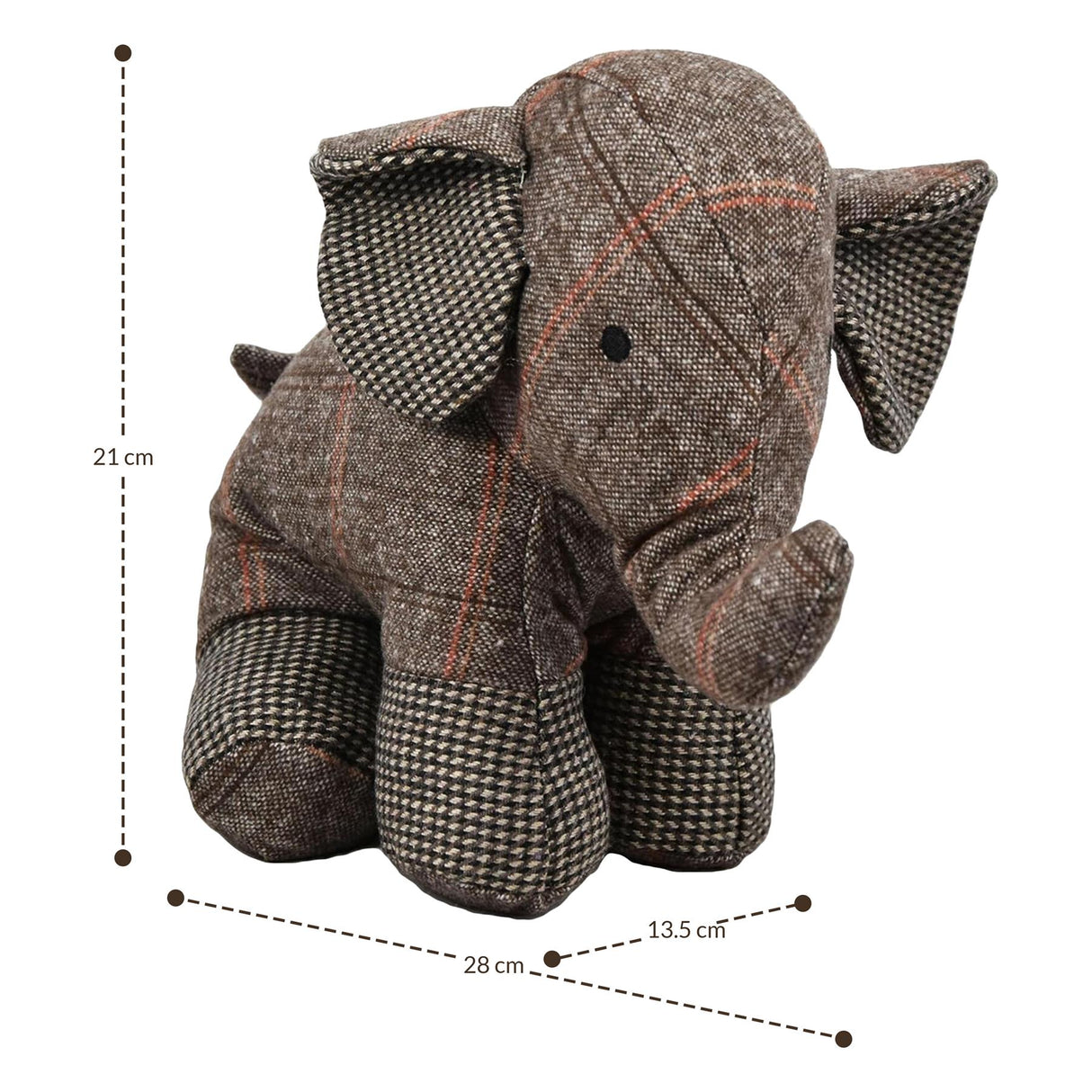 Tartan Elephant Door Stopper by The Magic Toy Shop - UKBuyZone