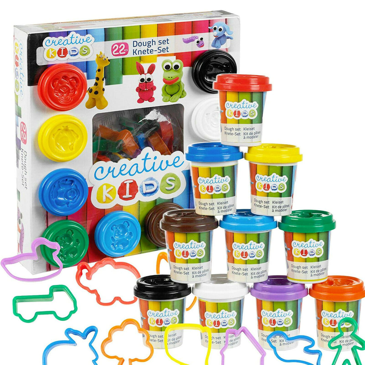 22 Pieces Play Dough Set & Accessories by The Magic Toy Shop - UKBuyZone