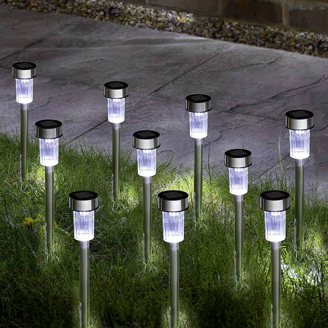 Solar Lights Outdoor Garden 10 Pieces by GEEZY - UKBuyZone