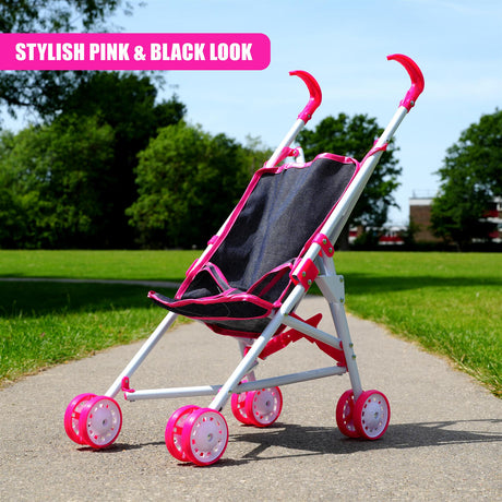 Pink Baby Doll Foldable Stroller by BiBi Doll - UKBuyZone