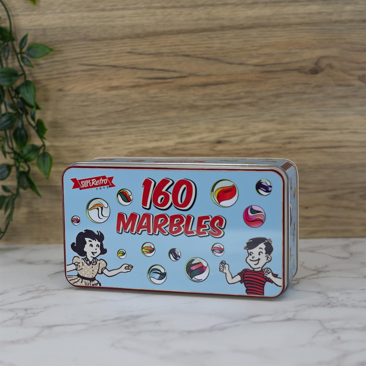 Classic Glass Marbles In A Tin by The Magic Toy Shop - UKBuyZone