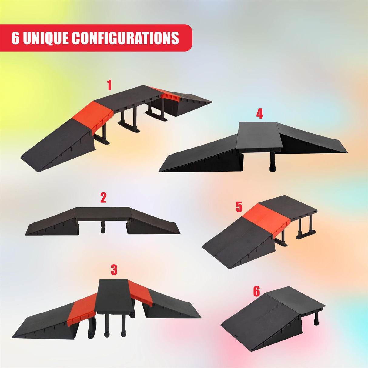 Multi-Functional 6-in-1 Ramp Set by GEEZY - UKBuyZone