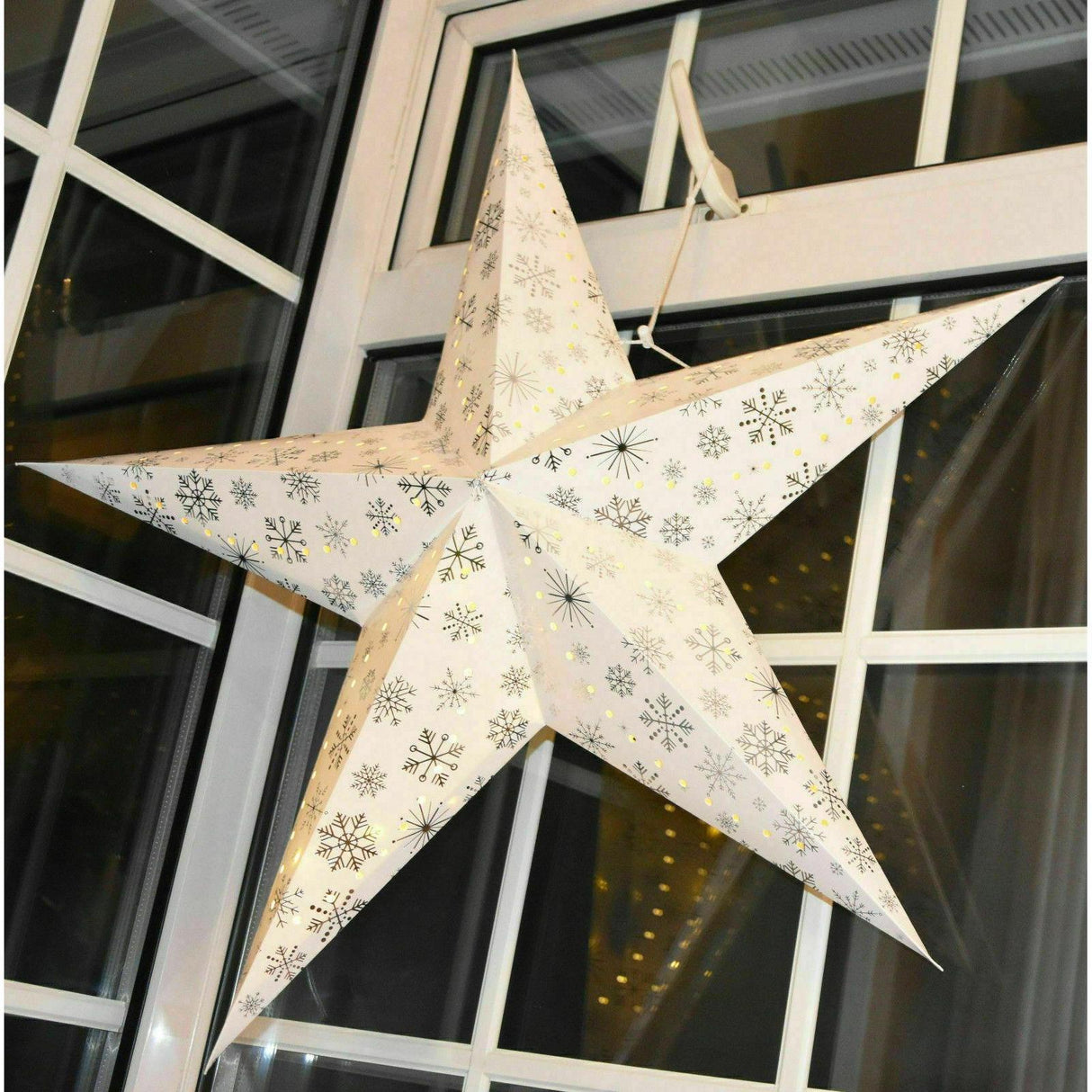 Paper Led White 40 cm Star by Geezy - UKBuyZone