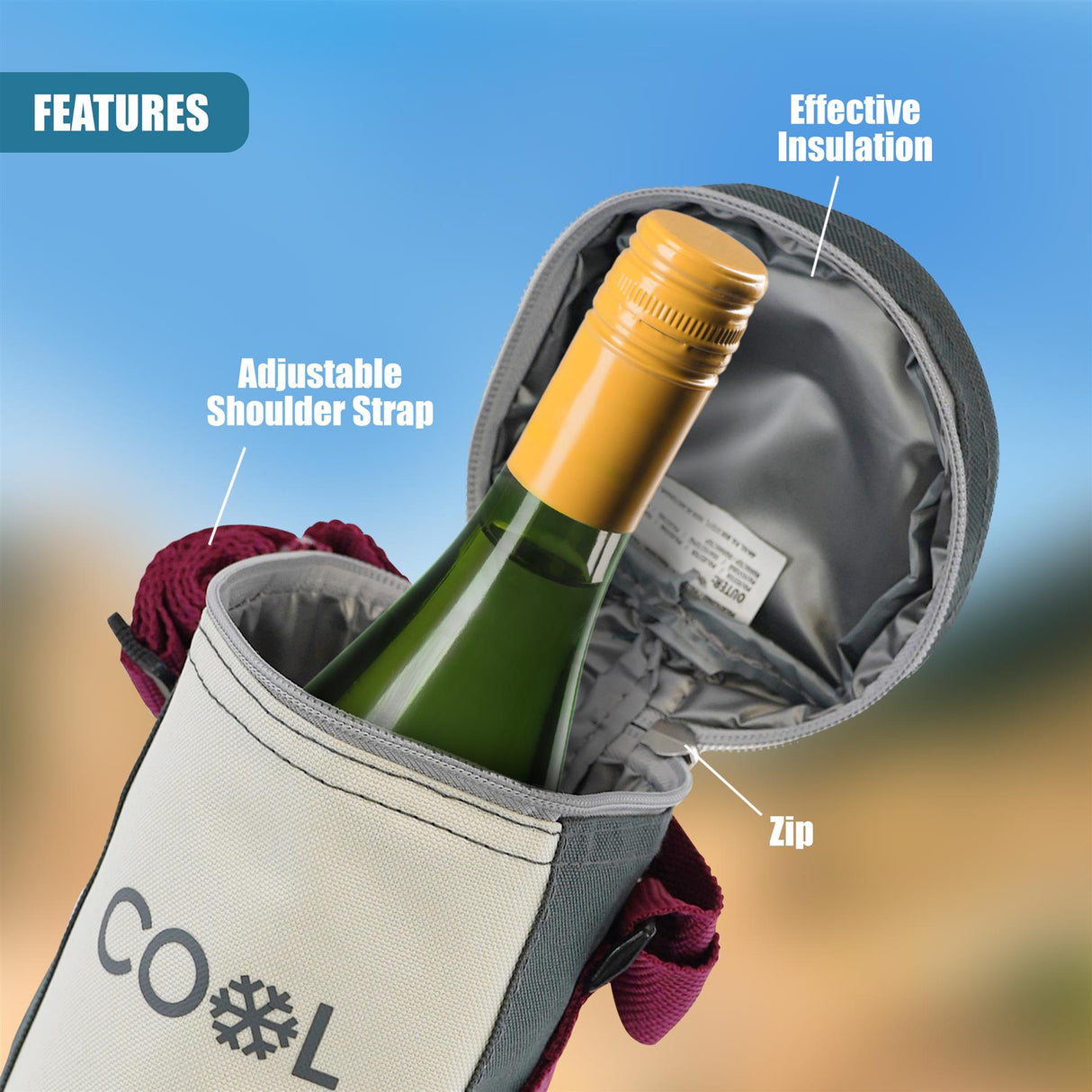 Bottle Insulated Cool Bag by GEEZY - UKBuyZone