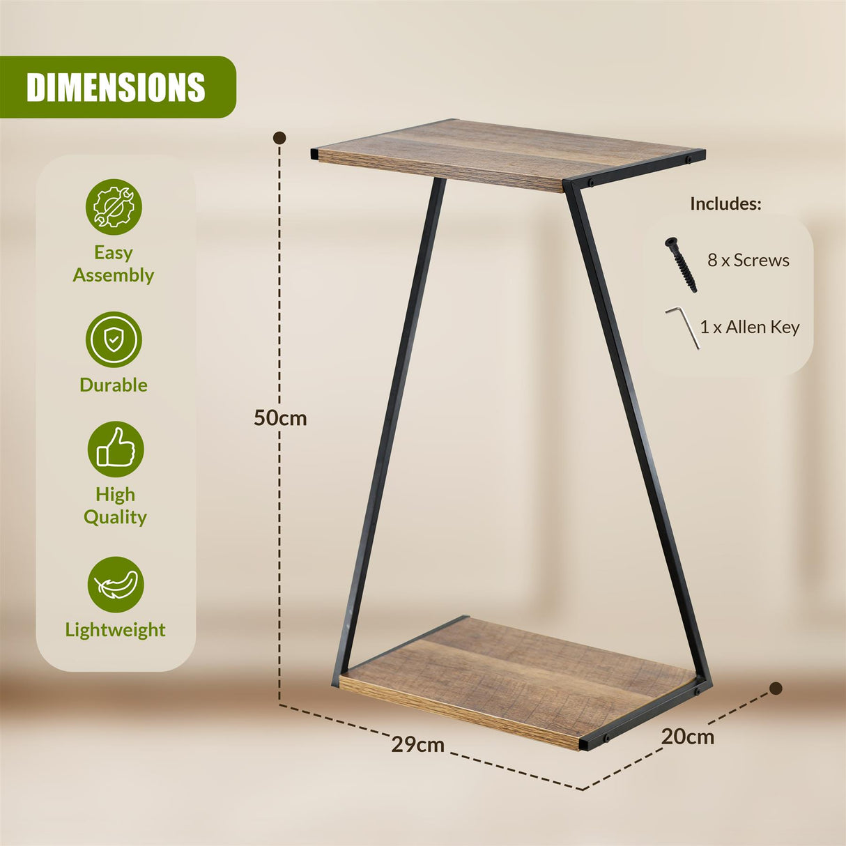 2 Tier Wooden Flower Pot Stand by GEEZY - UKBuyZone