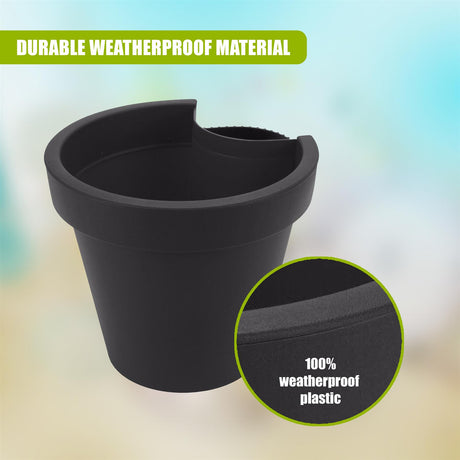 Black Drainpipe Planter by GEEZY - UKBuyZone