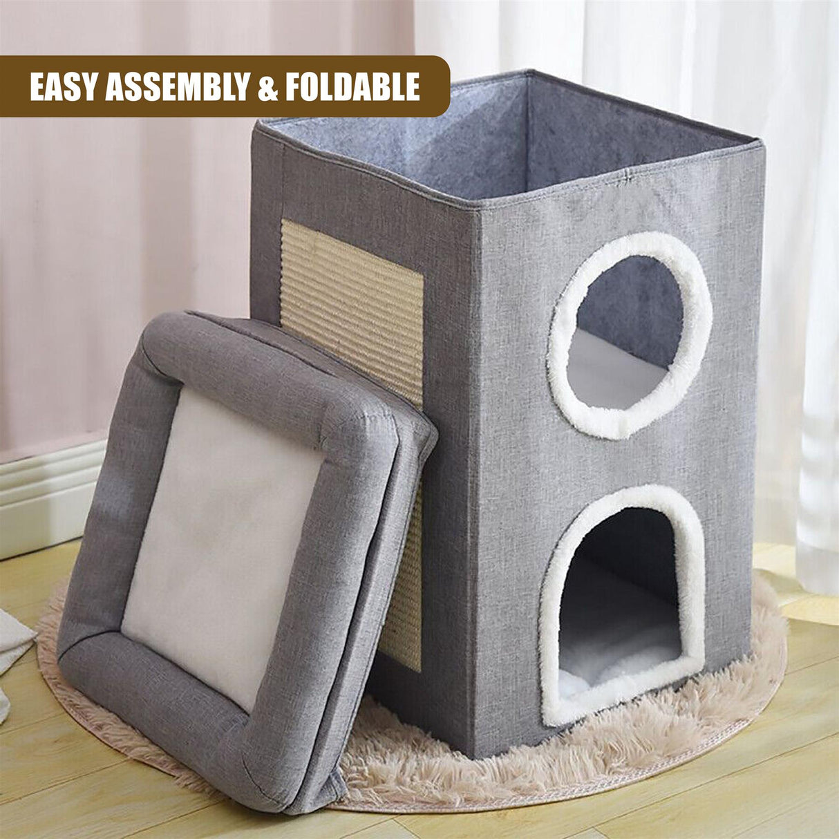 "Easy-to-assemble and foldable cat houses, perfect for apartment living or limited space." - UKBuyZone